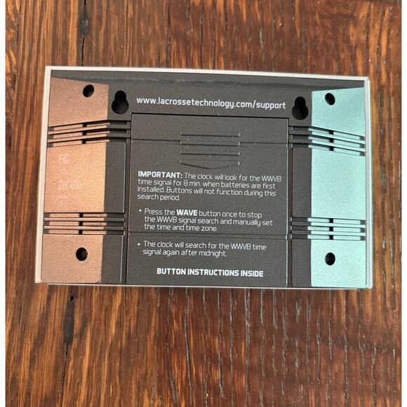 617-1280 La Crosse Technology Atomic Digital Alarm Clock with Backlight - Picture 6 of 6